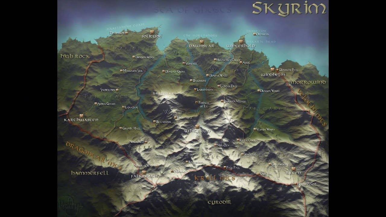 Elder Scrolls V :Skyrim (Amazing Map) ! - YouTube
