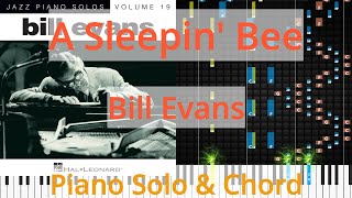 🎹A Sleepin' Bee, Solo &amp; Chord, Bill Evans, Synthesia Piano