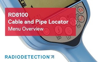 RD8100 cable and pipe locator-  Menu overview