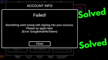 Fix among us failed something went wrong with signing into your account | Error google auth no token