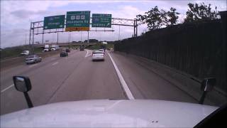 A.N. Webber Inc, forces truck on the shoulder.