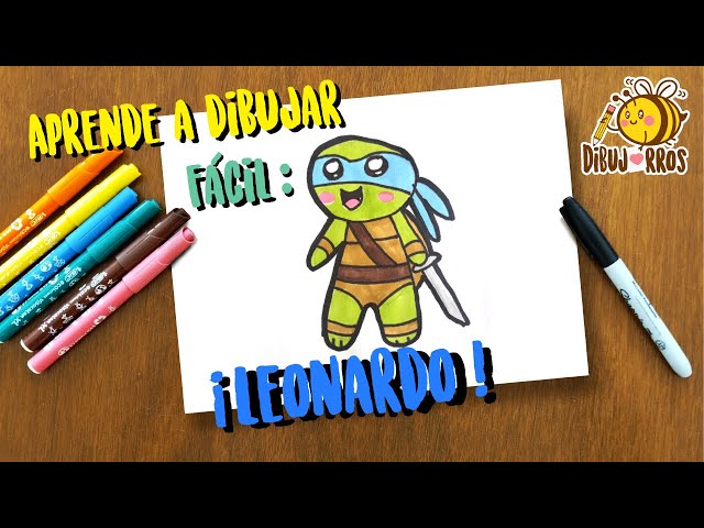 Leonardo  Animales faciles de dibujar, Dibujos animados para dibujar,  Tortugas ninjas