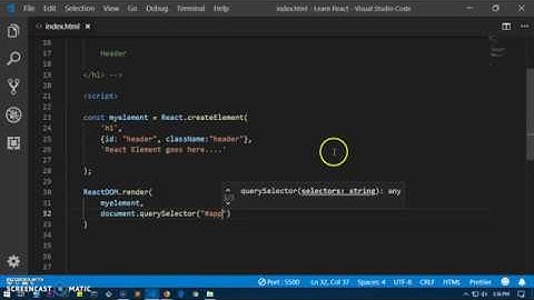 React Tutorial: #1 React Create Element