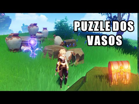 Baú Luxuoso Secreto Puzzle Quebrando os Vasos - Genshin Impact Inazuma