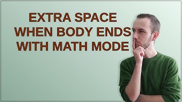 Tex: Extra space when body ends with math mode