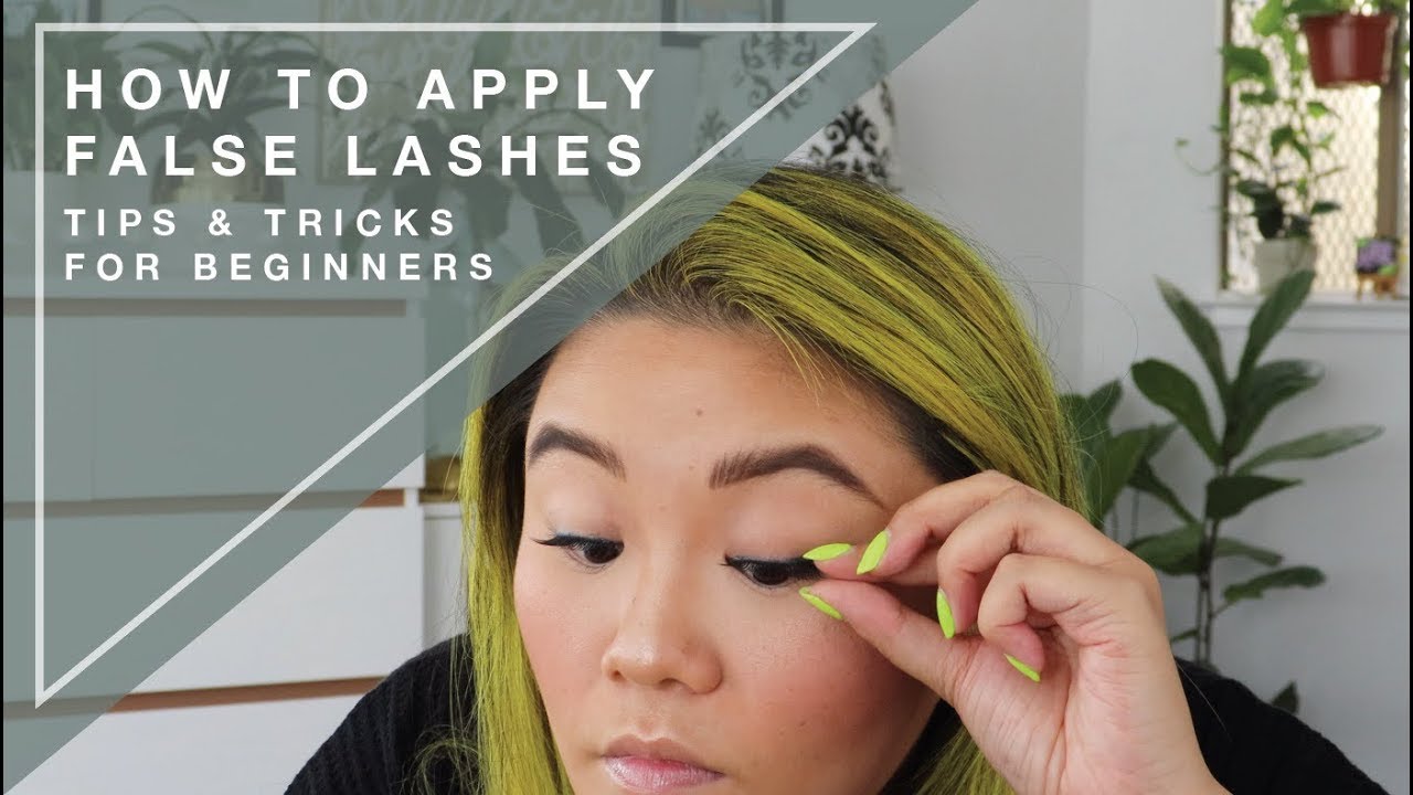 How to Apply False Lashes - Tips & Tricks for Beginners - YouTube