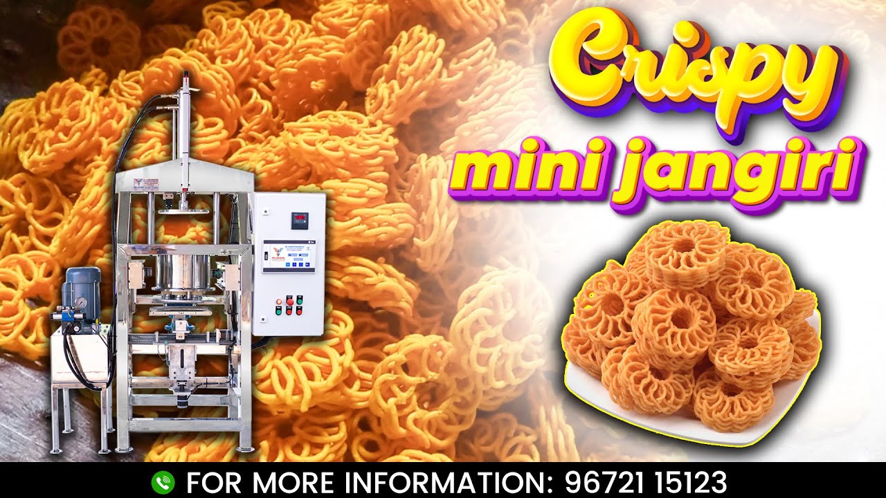 Crispy Mini Jangiri Chakli Machine | Book Now: 96721 15123 | Automated ...