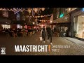 Maastricht , Netherlands - Christmas Light Night Walk 2021 (4k 60fps) Walking Tour Part 2