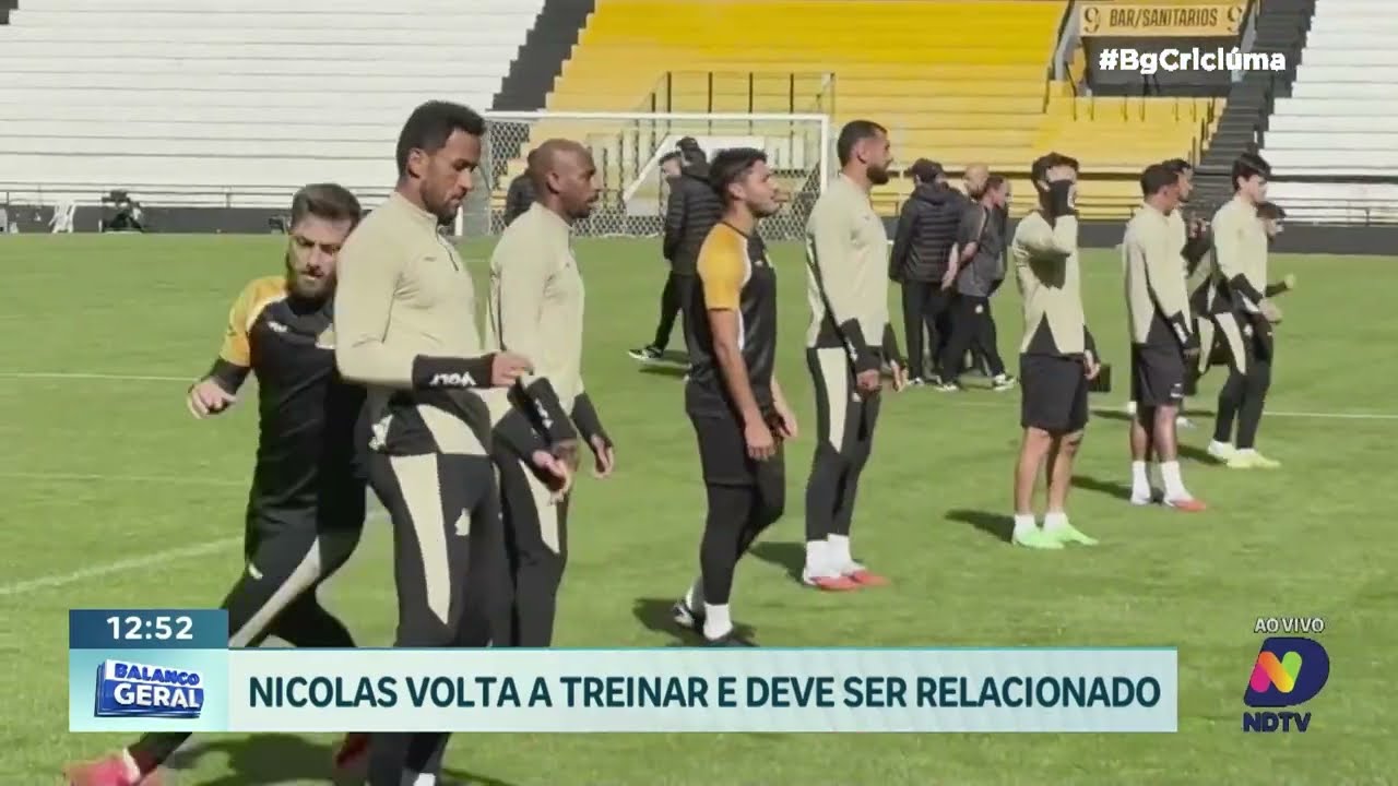 Criciúma realiza treino no estádio com foco no próximo jogo