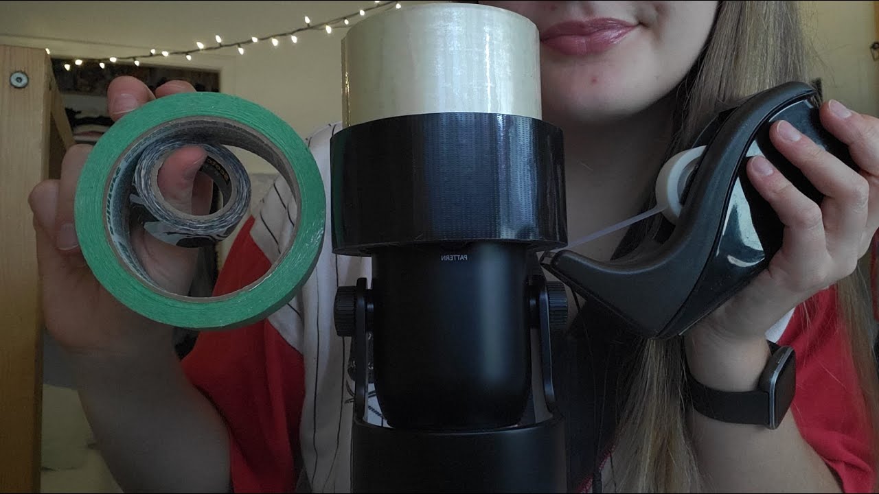 ASMR putting different tapes on the mic (intense)