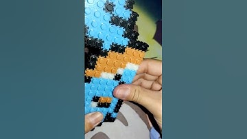 2d Pokémon Squirtle Figure, made with pixel blocks #followmychannel #squirtle #pokemon #pixelart