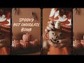 spooky hot chocolate bomb (bomba de chocolate quente de halloween)