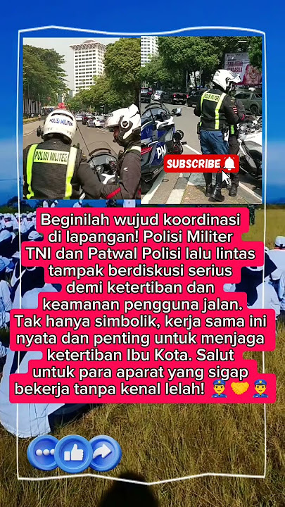 Momen ketika polisi militer berjumpa patwal polisi di jalan #viralvideo #trendingshorts #shorts