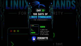 Linux Command Day 20 | Nano Command #linux #kalilinux #cybersecurity