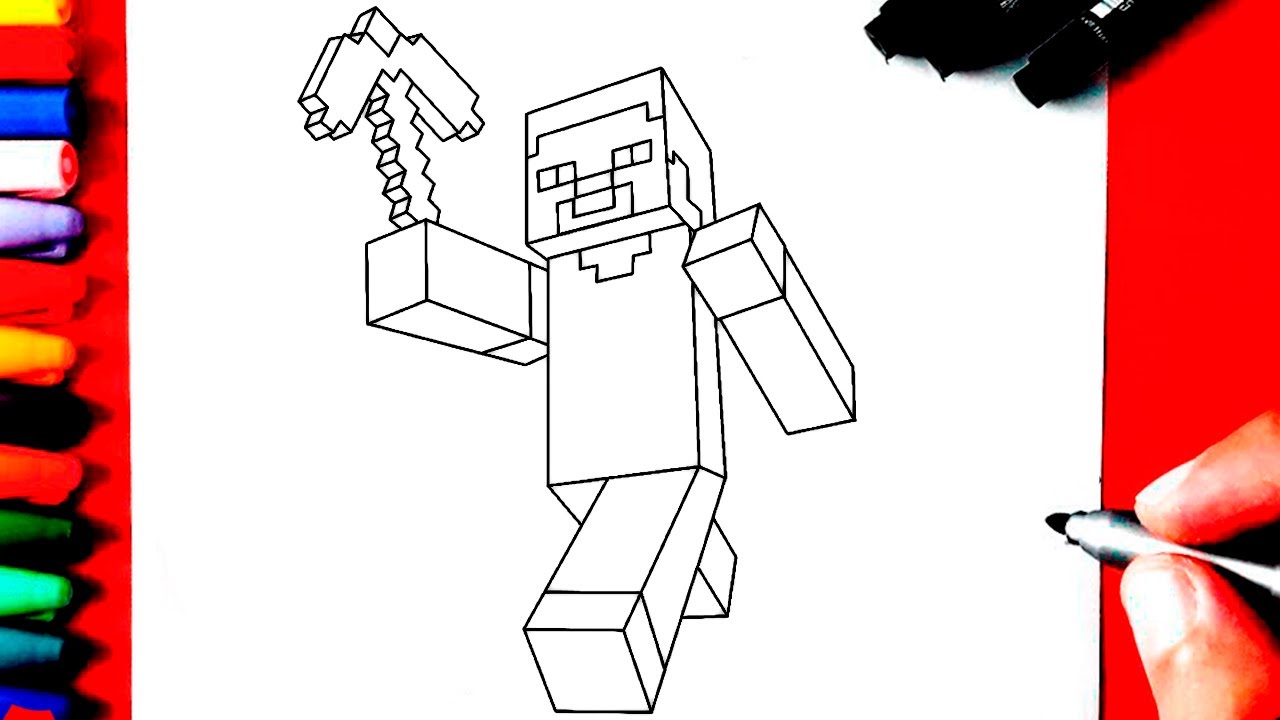 COMO DESENHAR O STEVE DE MINECRAFT 