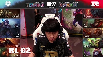 RNG vs EDG - Game 2 | Round 1 2022 LPL Worlds Regionals| Royal Never Give Up vs Edward Gaming G2
