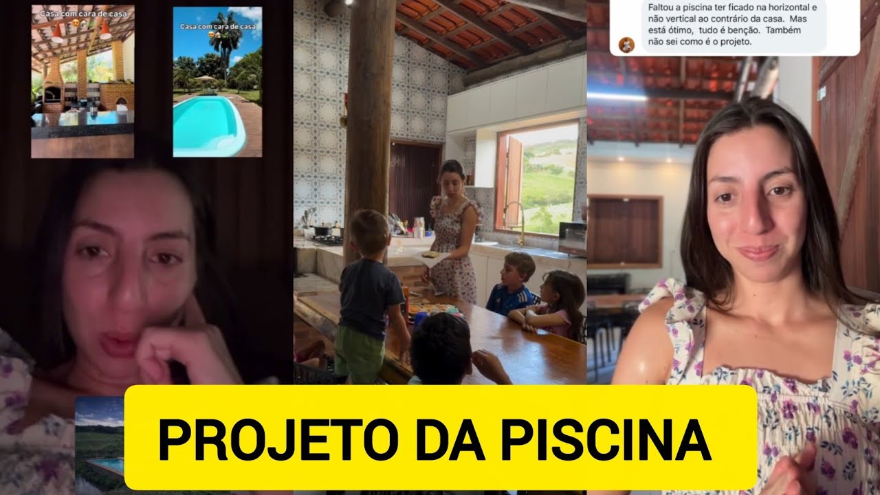 SARA KELLEN MOSTRA COMO FICARÁ A PISCINA PRONTO