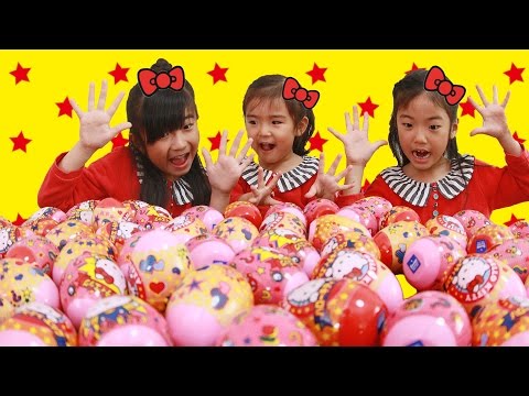 かぶりすぎ！？ハローキティ サプライズエッグ60個！
