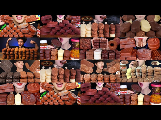 🍫CRUNCHY CHOCOLATE ICE CREAM MUKBANG🍦 | Best Satisfying Eating Sounds ASMR Compilation 🤤🎧 pt 204