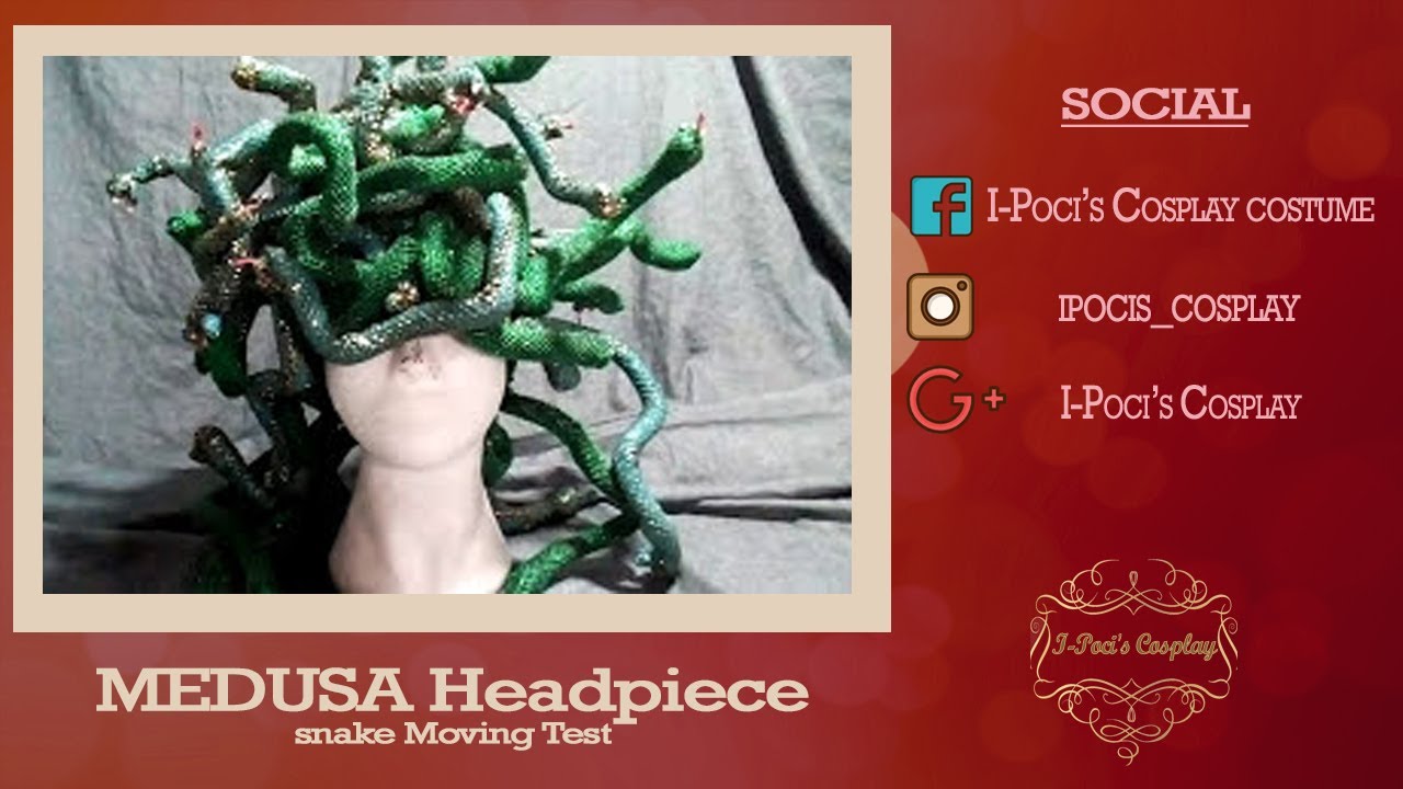 Medusa Headpiece snake moving YouTube