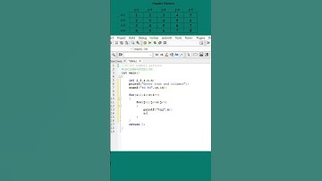 #42 Pattern printing of numbers || C Program #shorts #shortvideo #coding #cprogramming #loop