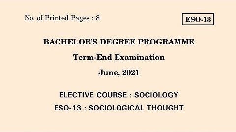ESO-13 JUNE-2021 QUESTION PAPER IGNOU