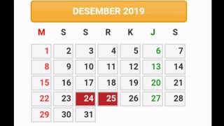 Kalender desember 2019