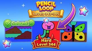 ✏️ Pencil Loop! Levels 343, 344 & 345 Walkthrough | Solution Guide 🧩