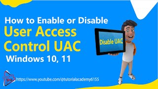 How to disable user access control UAC | How to enable or disable user account control UAC windows10