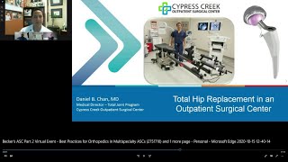 Daniel Chan, MD - Becker's ASC Virtual Event - Best Practices for Orthopedics in Multispecialty ASCs