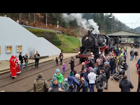 Passeio no Nikolaus-Dampfzüge, o trem Maria Fumaça do Papai Noel na Alemanha