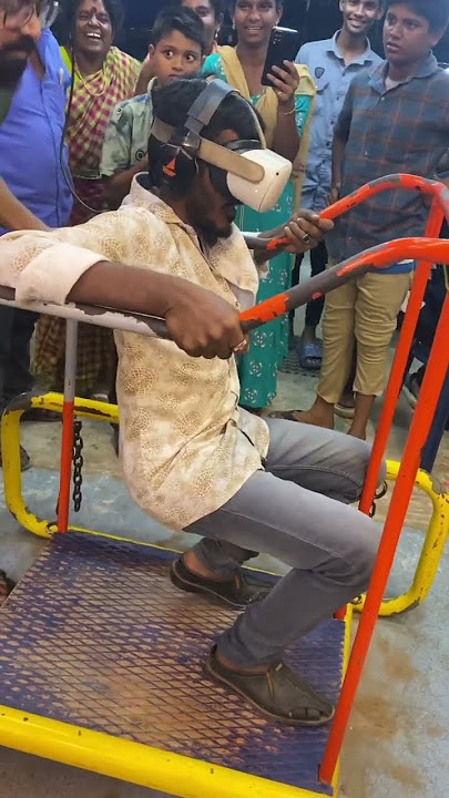Funny virtual reality reaction 😀😀 | Vr world Velankanni | #vrgaming #vrworld #short #shorts