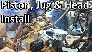 Raptor 660 Rebuild: Installing the Piston, Jug, and the Head