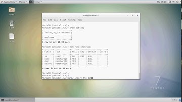 Centos7-Mariadb-4: Creating database/tables and inserting data