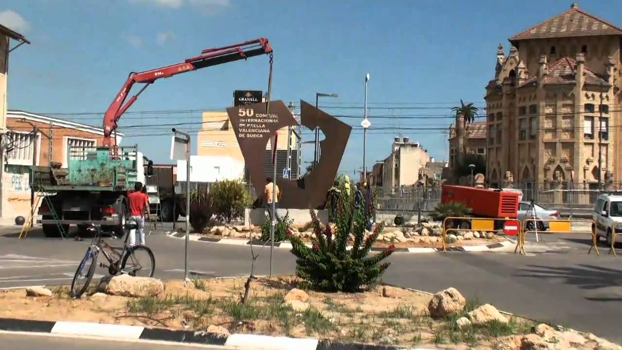 Daniel Claver Herrera Montaje Escultura Urbana Monumento a la Paella Valenciana Sueca Parte 3/3
