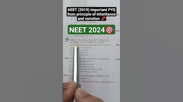 principle of inheritance and variation NEET important PYQ 📌 || #shorts #neet2024 #study #motivation