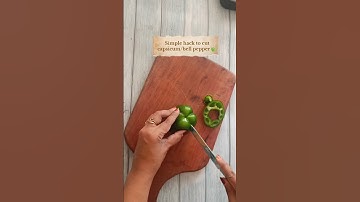 Simple easy hack to cut capsicum and bell peppers #shorts #hack #tips #ytshorts