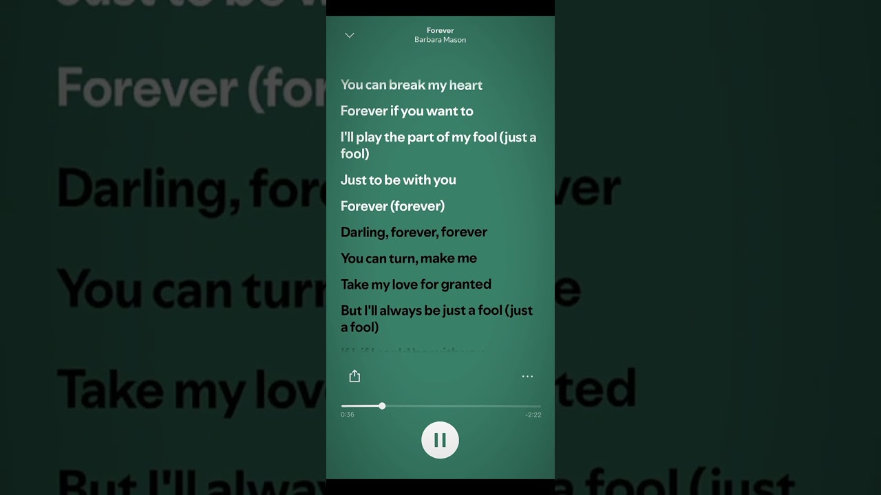 Forever - Barbara Mason || 