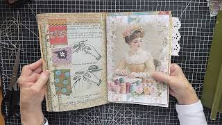 Dressmaker Flip-Flop Journal Part 6, sewing in the signatures