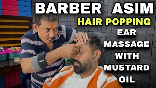 ASMR Head Massage ! Ear Massage with Mustard Oil ! IndianBarber ASIM