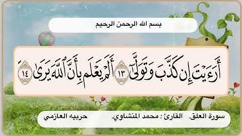 سورة العلق 13- 14