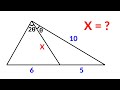 Find the length x  math olympiad  a very nice geometry problem