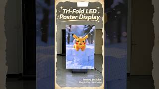 Tri-Fold LED Poster Display | Plug & Play, GOB Protection, Mobile APP Control | YINGLUX LED