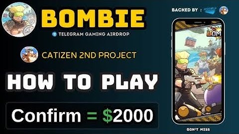 Bombie | Big profit| How to play | How to get bigger airdrop Catizen’s project Don’t miss