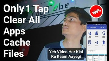 How To Delete All Cache Files in Single Tap | Only 1 Tap Clear All Apps Cache Files