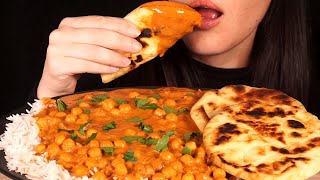 ASMR Butter Chickpeas With Rice & Naan ~ Vegan (No Talking)