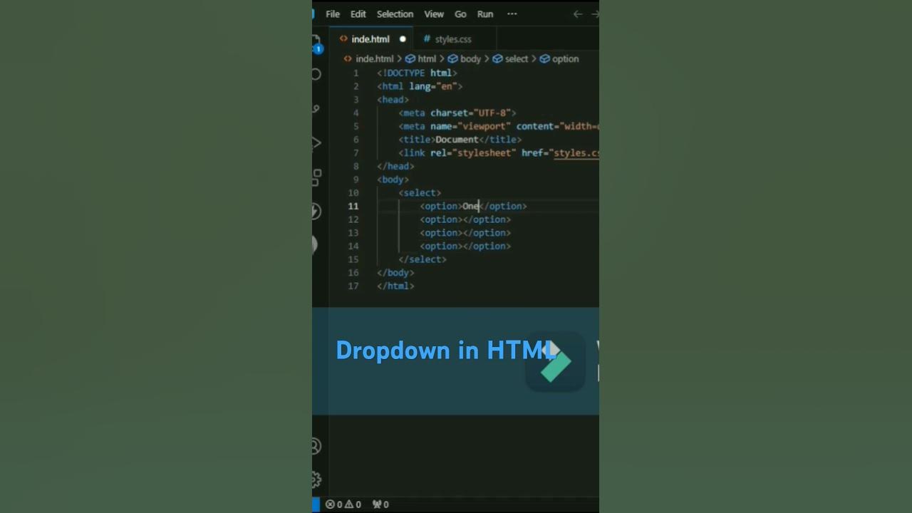 Creating A Drop Down In Html