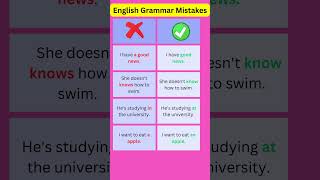 English Grammar Mistakes | Errors and Correction