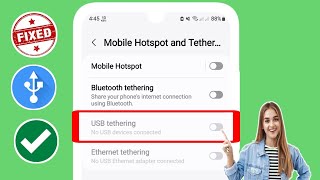 How To Fix USB Tethering Not Working Only Charging in Mobile || Enable USB Tethering