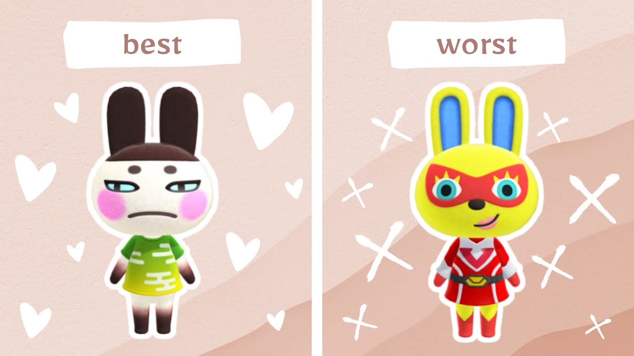 Ranking All 21 Rabbit Villagers in Animal Crossing New Horizons - YouTube